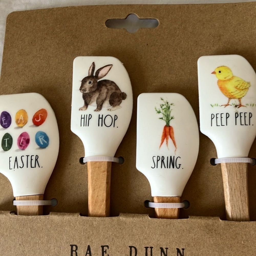 Rae Dunn: Easter/Spring Mini Spatula Set - Picture 3 of 16